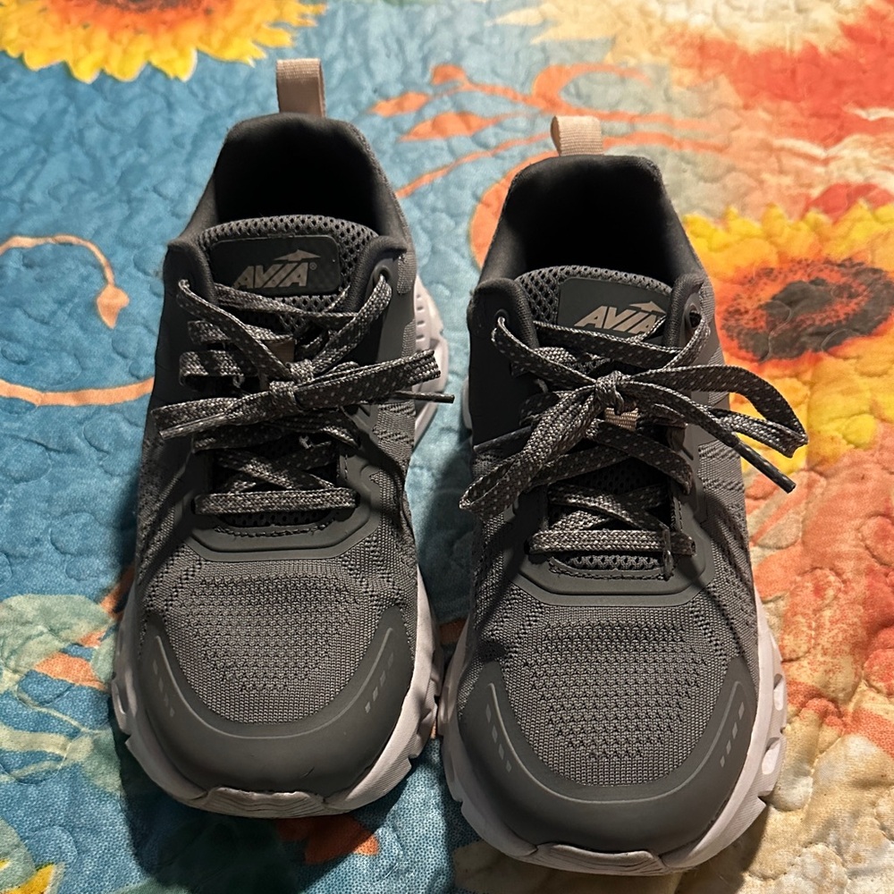 Avia Charcoal Lace-Up Sneakers